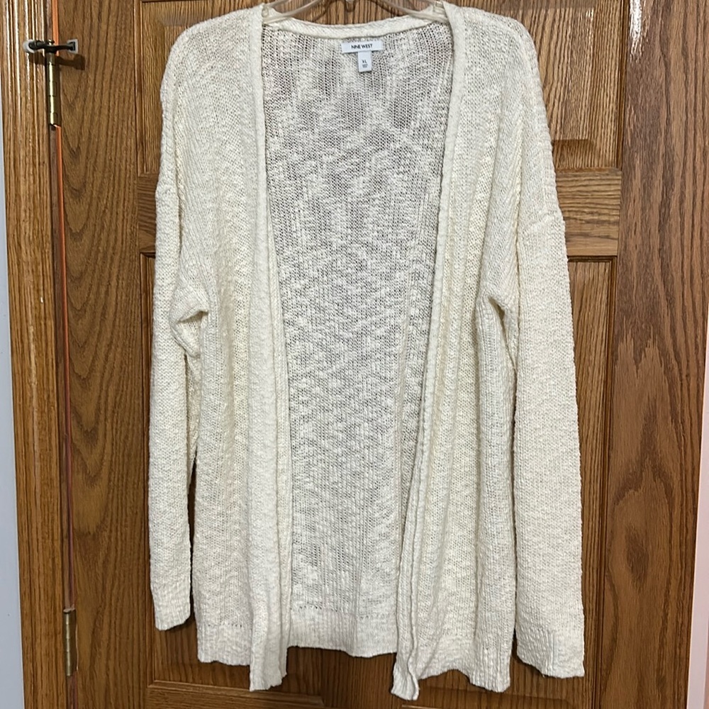 Nine West, off white cardigan, XL
